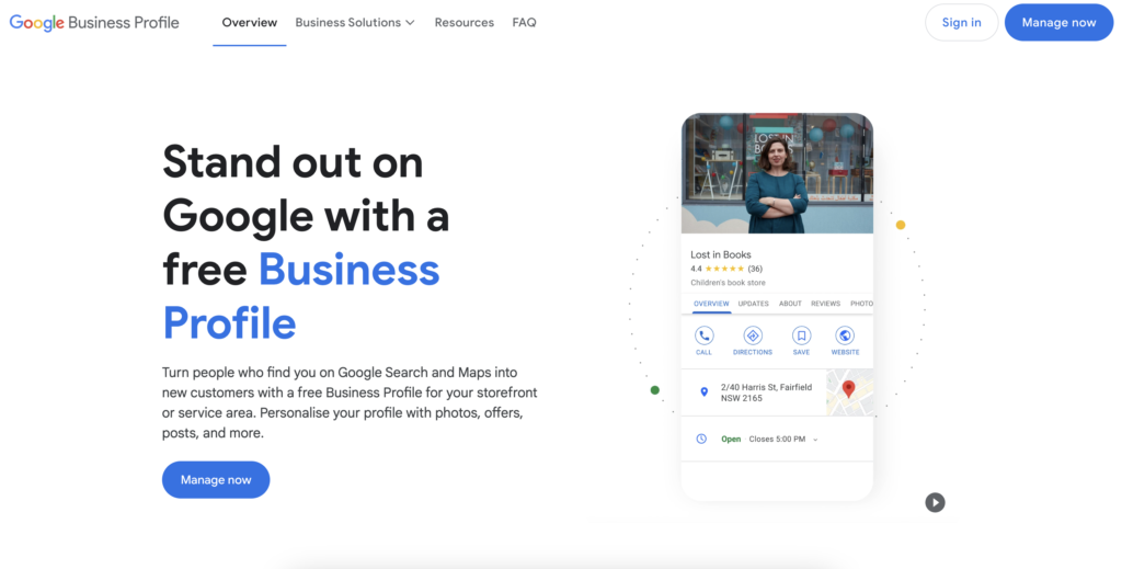 Use Google Business Profile for Google visibility